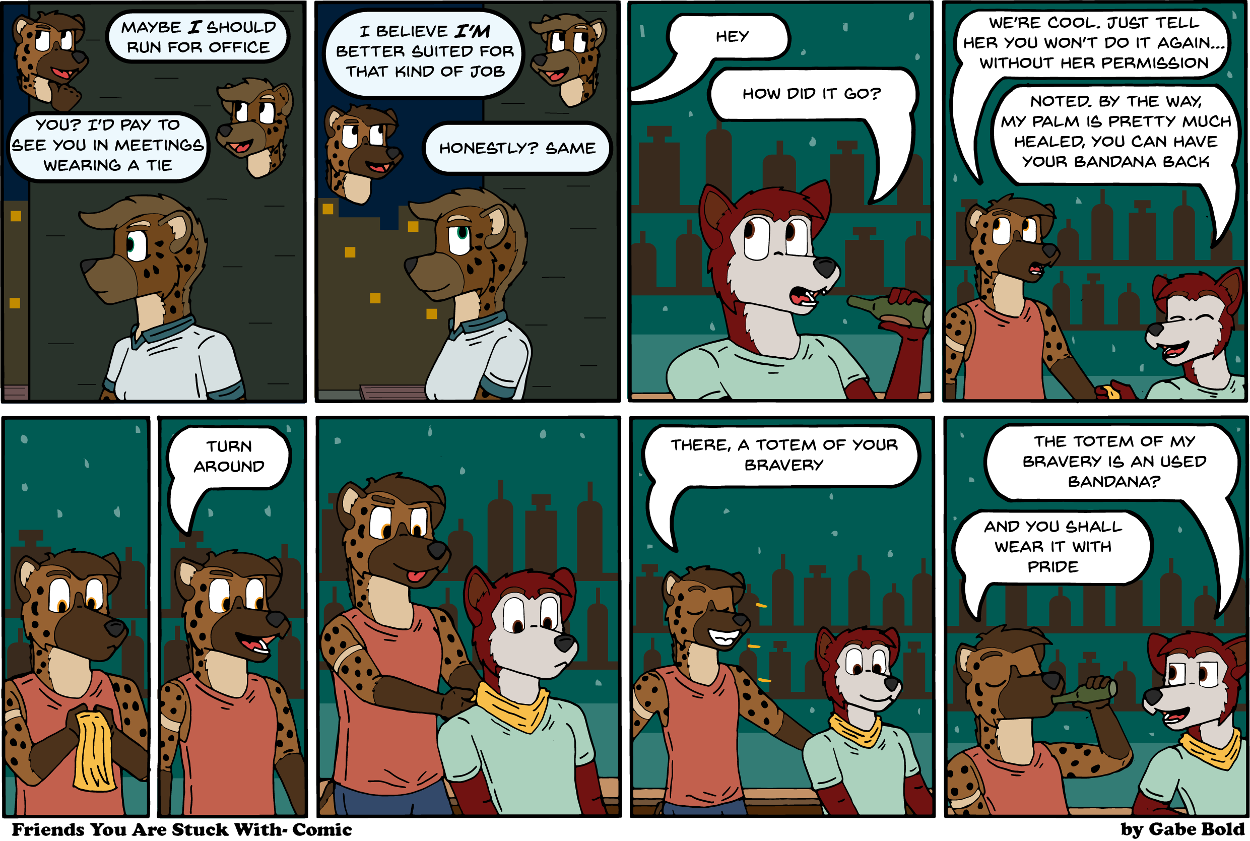 go to the first strip Gareth appeared on Arc 09, seewhat he's wearing heheh